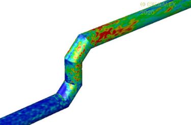 Bild CFD-Simulation Rohrleitung