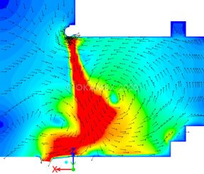 Bild CFD-Simulation Stofferfassung Push-Pull-System
