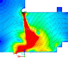 Bild CFD-Simulation Stofferfassung Push-Pull-System